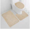 Sdadcdf012e8246009886a5fad92d4001g.webp 1 Set of Solid Color Simple Bathroom Water-absorbing and Non-slip Floor Mat Stone Pattern, Comfortable and Soft, Three-piece Set