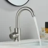 Bathroom Basin Faucet Hot and Cold Wash Mixer Faucet 360 Rotating Sink Faucet Bathroom Single Handle Faucet 304 Stainless Steel