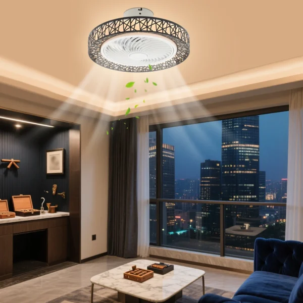 18.5 Inch Ceiling Fan Light Modern Ceiling Fan Light Ceiling Fan Light With Remote Control 35db For Bedroom, Living Room, Kitchen