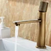 Basin Faucets Antique Bronze Bathroom Faucet Hot & Cold Brass Bathroom Sink Faucet
