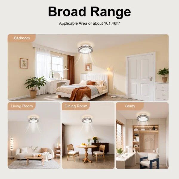 18.5 Inch Ceiling Fan Light Modern Ceiling Fan Light Ceiling Fan Light With Remote Control 35db For Bedroom, Living Room, Kitchen