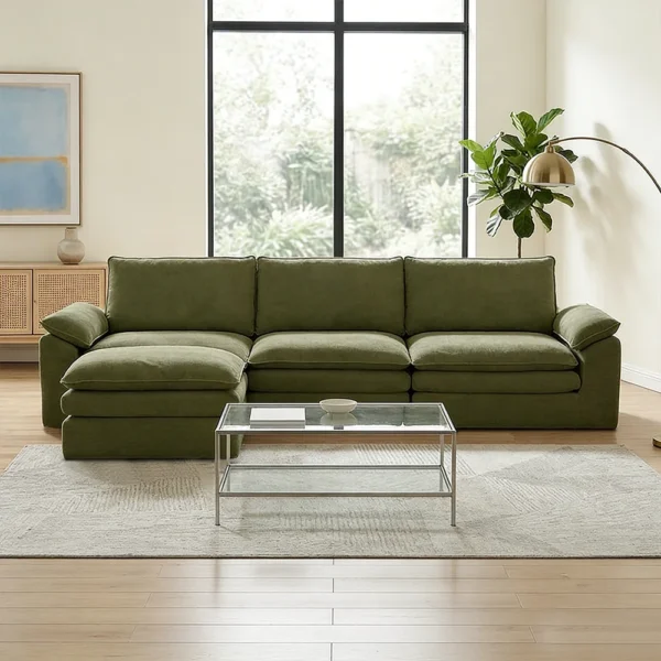 Sde3924186b764bb5b93ed63f6dcfdd28f.webp Modern Cloud Modular Sofa Set, Soft Thick Memory Foam, Frameless Couch with Pillows, Easy Assembly for Living Room Bedroom