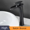 Modern White Bathroom Faucet Waterfall faucets Single Hole Cold and Hot Water Tap