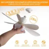 LED 30W Ceiling Fan Light E27 with Remote Control for Dimming Suitable for Living Room Study