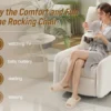 360 Degree Swivel Glider Chair, Rocking Armchair with Side Pocket