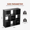 9 Cube Storage Organizer Wooden Shelf Bookcase Open Bookshelf for Living Room and Home Office Display Storage Bookcase