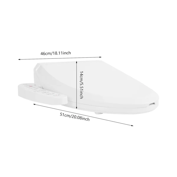 Se485fdac16b84eaa85fbc8ab58959e1cV.webp Smart Toilet Seat, Electronic Bidet Cover with Warm Water Spray, Adjustable Heated Seat Air Dryer