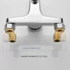 Chrome Bathroom Faucet Bathtub Facuet Wall Mounting Cold and Hot Shower Faucet