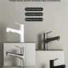 Bathroom Sink Pull-out Hot and Cold Water Mixer Faucet for Bathroom Grey/Chrome 3 Functions Mouthwash Faucet Deck Mount