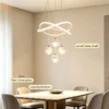 Se6cb41cb2bd246f9add4d7b2ef55d2edP.webp LED Pendant Light Three Color Temperatures 4 Crystal Balls Soft Light Adjustable Suspension Line Home Ceiling Lights for Living
