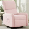 360 Degree Swivel Glider Chair, Rocking Armchair with Side Pocket