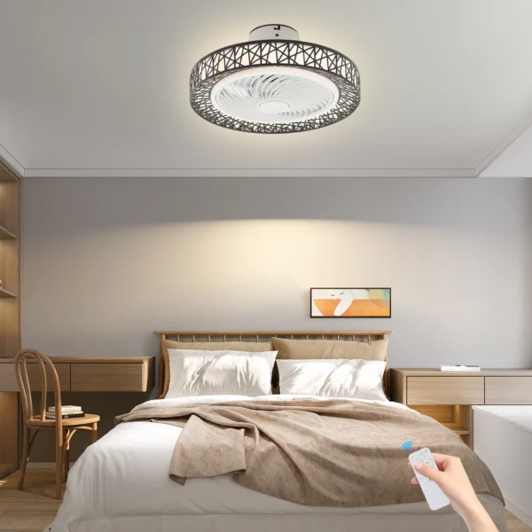 18.5 Inch Ceiling Fan Light Modern Ceiling Fan Light Ceiling Fan Light With Remote Control 35db For Bedroom, Living Room, Kitchen