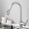 Kitchen Faucets 304 stainless steel Pull Out Kitchen Sink Water Tap Deck Mounted Mixer Stream Sprayer Head Hot Cold Taps