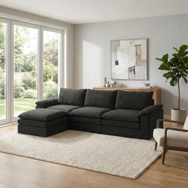Sea0fd158edf64211a103163e19bc5939v.webp Modern Cloud Modular Sofa Set, Soft Thick Memory Foam, Frameless Couch with Pillows, Easy Assembly for Living Room Bedroom