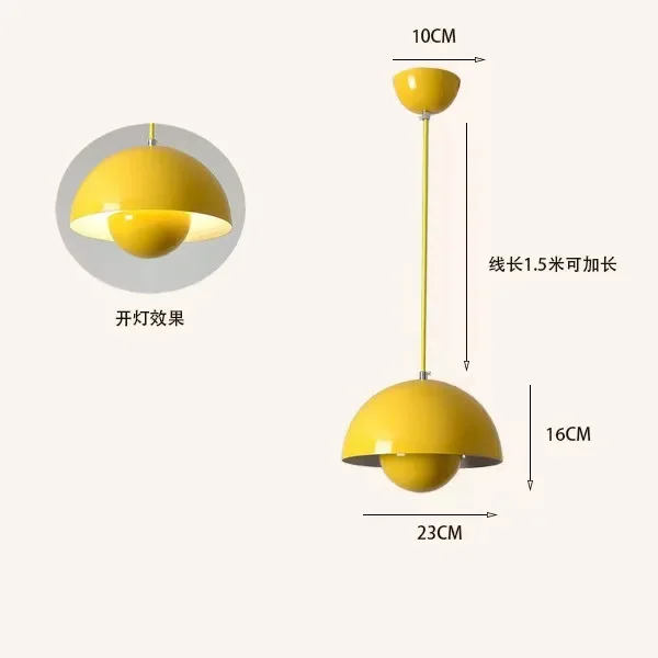 Seb91f595c3644fc2ba56596323c0267b2.webp Creative Chandelier Bedroom Study Restaurant Pendant Lights Decorative Lamp Multi-color 23cm
