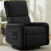 360 Degree Swivel Glider Chair, Rocking Armchair with Side Pocket