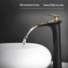 Modern White Bathroom Faucet Waterfall faucets Single Hole Cold and Hot Water Tap