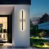 Sef8a9014773d4fee83fdbf04f08545f28.webp Outdoor Porch Light Waterproof Rust Resistant Stainless Steel Sconces Black Long-strip Style Lighting Fixture