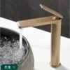 Basin Faucets Antique Bronze Bathroom Faucet Hot & Cold Brass Bathroom Sink Faucet Deck Mounted Lavotory Faucet  Mixer Water Tap
