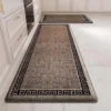 Square Plush Kitchen Rug Soft Flannel Non Slip Absorbent Floor Mat for Bathroom Toilet