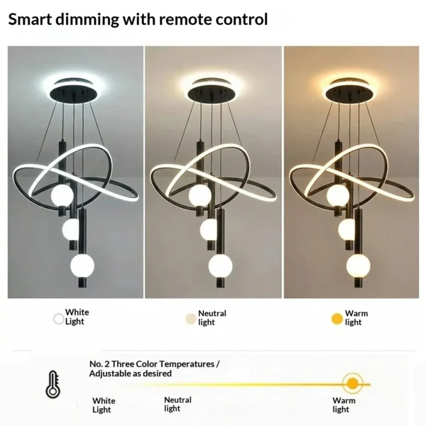 Sf35cfce0fccb48308203245371632116N.webp Lollipop-Shaped LED Pendant Light, with Three Adjustable Light Colors, Remote Control/Switch Operation, and Adjustable Height