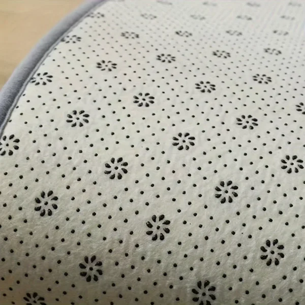 Square Plush Kitchen Rug Soft Flannel Non Slip Absorbent Floor Mat for Bathroom Toilet