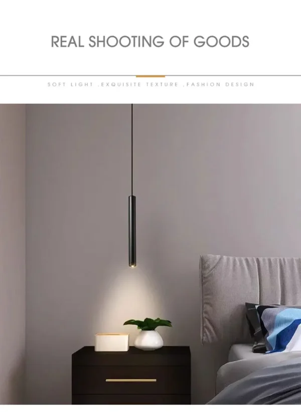 Nordic LED Cord Pendant Lighting for Kitchen Bedside Adjustable Line Suspended Hanging Lamps Chandelier