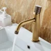 Basin Faucets Antique Bronze Bathroom Faucet Hot & Cold Brass Bathroom Sink Faucet