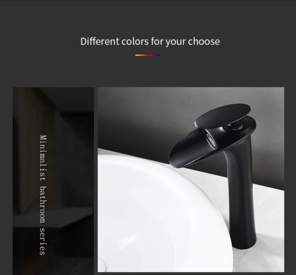 Modern White Bathroom Faucet Waterfall faucets Single Hole Cold and Hot Water Tap