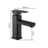 Bathroom Faucets Black/Chrome Hot and Cold Mixer Faucets Vanity Bathroom Kitchen Deck Mounted Bathroom Sink Faucets