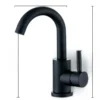 Punch-Free Black Nickel Bathroom Sink Faucet 360° Rotatable Stainless Steel Single Handle Hot Cold Water Mixer Tap Modern Wall