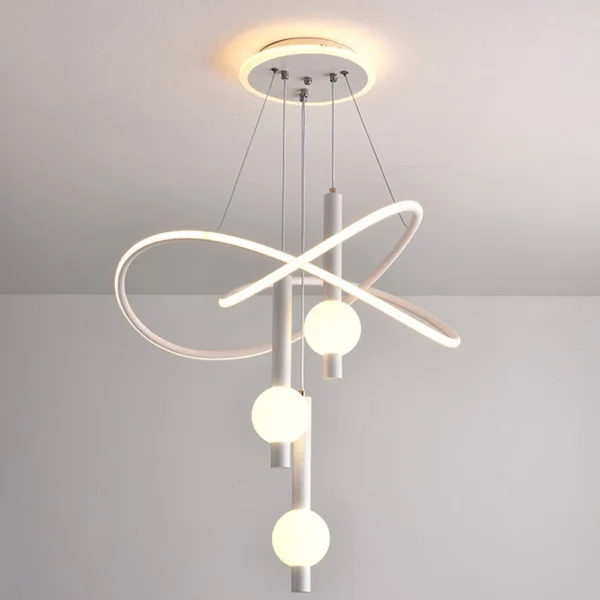Sf944fcc466b74eb89465699336ca962bd.webp Lollipop-Shaped LED Pendant Light, with Three Adjustable Light Colors, Remote Control/Switch Operation, and Adjustable Height