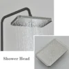 Gun Grey Piano Digital 4 Function Shower Set Bathroom Faucets Hot Cold Waterfall Digtial Display Tap Rainfall Shower System