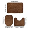Sfaf1ba9cad0c458982fbf73cda43ed71j.webp 1 Set of Solid Color Simple Bathroom Water-absorbing and Non-slip Floor Mat Stone Pattern, Comfortable and Soft, Three-piece Set