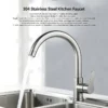 Punch-Free Black Nickel Bathroom Sink Faucet 360° Rotatable Stainless Steel Single Handle Hot Cold Water Mixer Tap Modern Wall