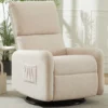360 Degree Swivel Glider Chair, Rocking Armchair with Side Pocket