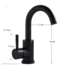 Bathroom Basin Faucet Hot and Cold Wash Mixer Faucet 360 Rotating Sink Faucet Bathroom Single Handle Faucet 304 Stainless Steel