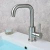 Black Nickel Bathroom Basin Faucet 304 Stainless Steel Hot Cold Wash Mixer Crane Tap 360 Rotation Sink Faucets Single Handle