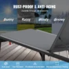 SucceBuy Chaise Lounge Chair Outdoor Aluminum Patio LoungeFolding Pool Lounge Recliner Full Flat for Patio Beach Pool