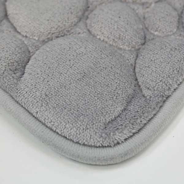 Sfeabd2a5ad45455c82e78860c2aa5cd9C.webp 1 Set of Solid Color Simple Bathroom Water-absorbing and Non-slip Floor Mat Stone Pattern, Comfortable and Soft, Three-piece Set