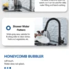 Stainless Steel Kitchen Faucet Single Hole Pull Out Spray 360° Swivel Sink Faucet High Arc Modern Design