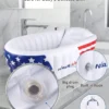 Fashion Stars Stripes Inflatable Baby Bathtub With Air Pump, Portable Blow Up Toddler Tub