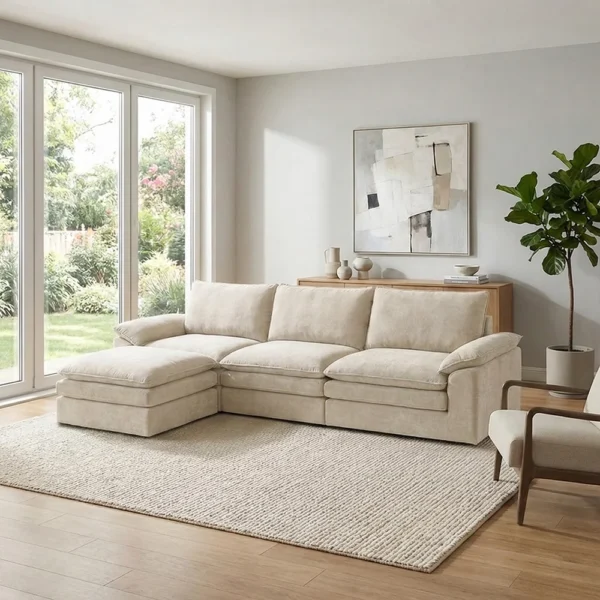 Sff066c31658b45828cb87cdee7cab246c.webp Modern Cloud Modular Sofa Set, Soft Thick Memory Foam, Frameless Couch with Pillows, Easy Assembly for Living Room Bedroom