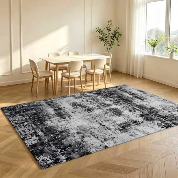 S05f02100ab6c4986ae2d63e887fd5be9u.webp Stroke Abstract Area Rug Grunge Distressed Non‑Slip Carpet Floor Mat for Living Room Bedroom Home Decor