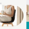 Leather Dining Chairs Set of 4 Wooden Legs Lounge Chair for Home Kitchen Comfortable Sponge Cushion Living Room Chair