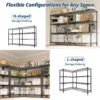 S0bb4e021e4e64ba7a634055d0c6c3a03Y.webp Heavy Duty Storage Shelves 4/5 Tiers Metal Shelving Unit Adjustable Organization Pantry Shelves for Kitchen Garage Commercial