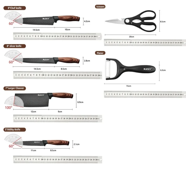 Kitchen Knife Set Stainless Steel Knife, 6-Piece Kitchen Tool Set, Fruit Knife, Essential Cooking Tools for Restaurants