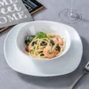 24-Piece Ceramic Porcelain Tableware Dinner Set Cereal Bowls Soup Dessert Plate Dinnerware Serive for 6 Person