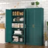 Metal Kitchen Pantry Storage Cabinet with Doors and Shelves, 71"