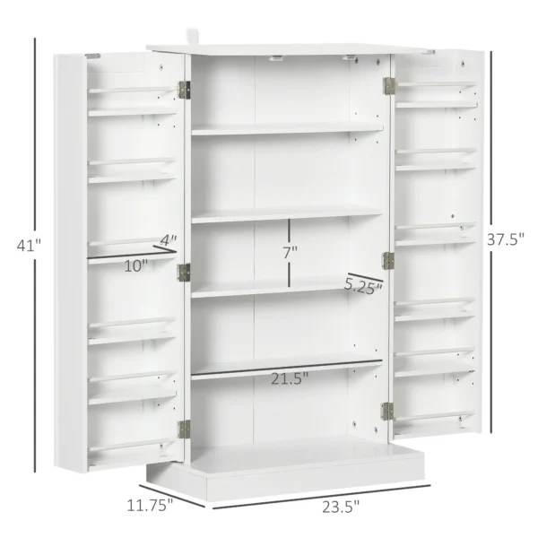 S2068ce55c23848f19a9c8af0058a22154.webp Modern Kitchen Pantry Freestanding Storage Cabinet with Double Doors Adjustable Shelves for kitchen, 41"